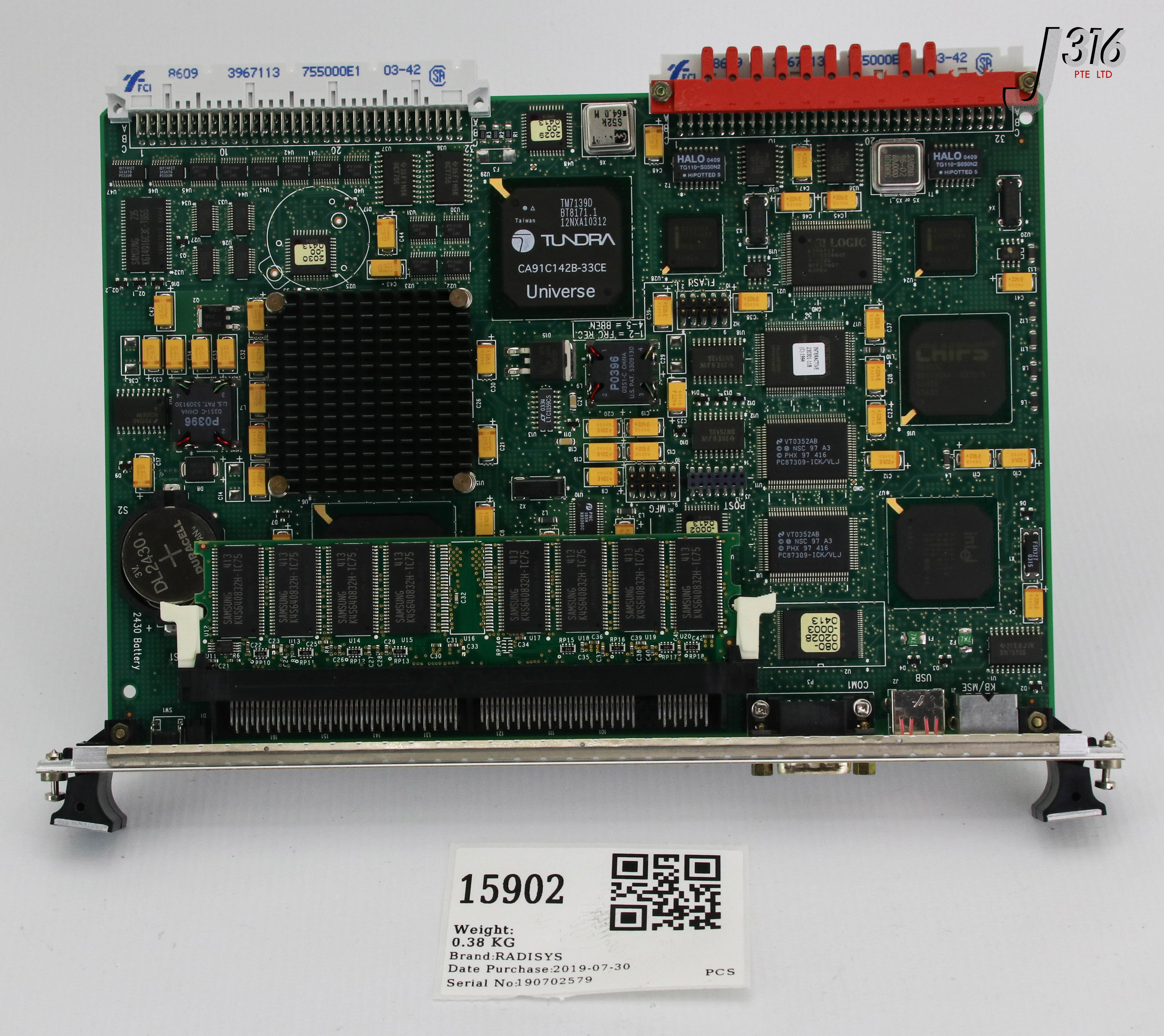 15902 RADISYS CARD PIII 400MHZ 128MB RAM VME BUS SINGL AMAT… – J316Gallery